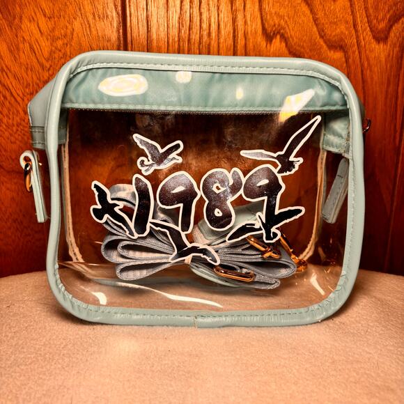 TAYLOR SWIFT 1989 Stadium Concert Crossbody Clear Purse Multicolor Zip - Picture 1 of 5